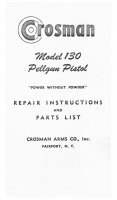 (image for) CRS130APmanual DOWNLOAD "Crosman 130 AP Repair, Instructions, and Parts List Manual