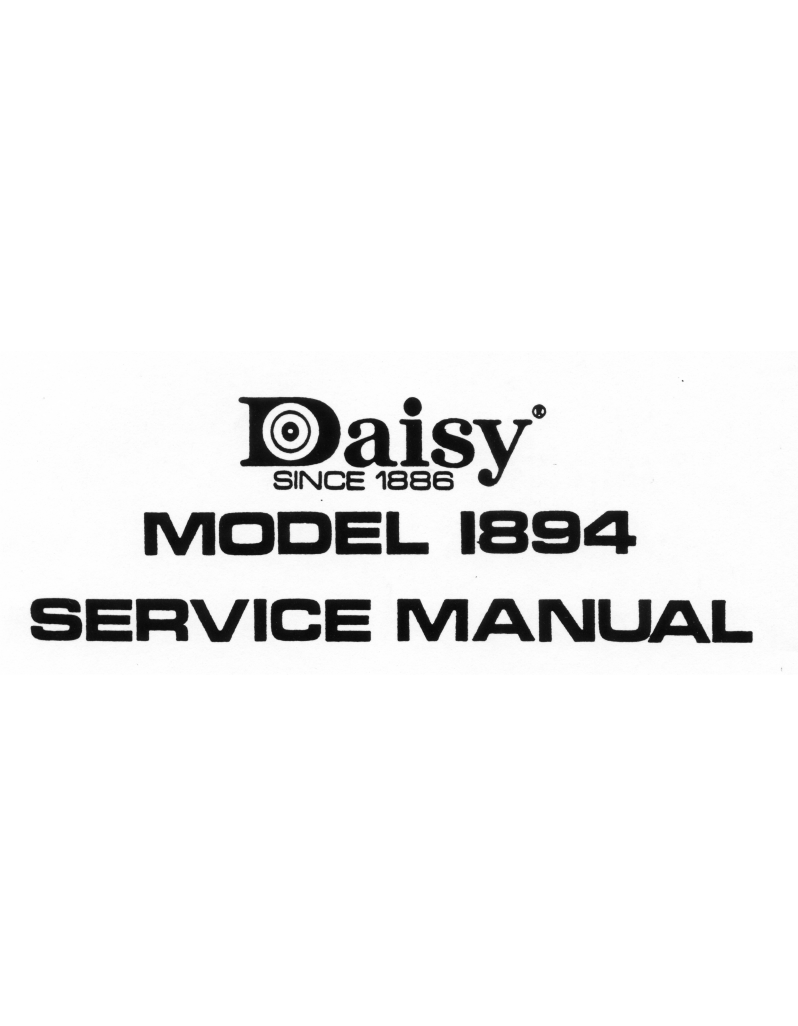Daisy Model 1894 Operations Manual