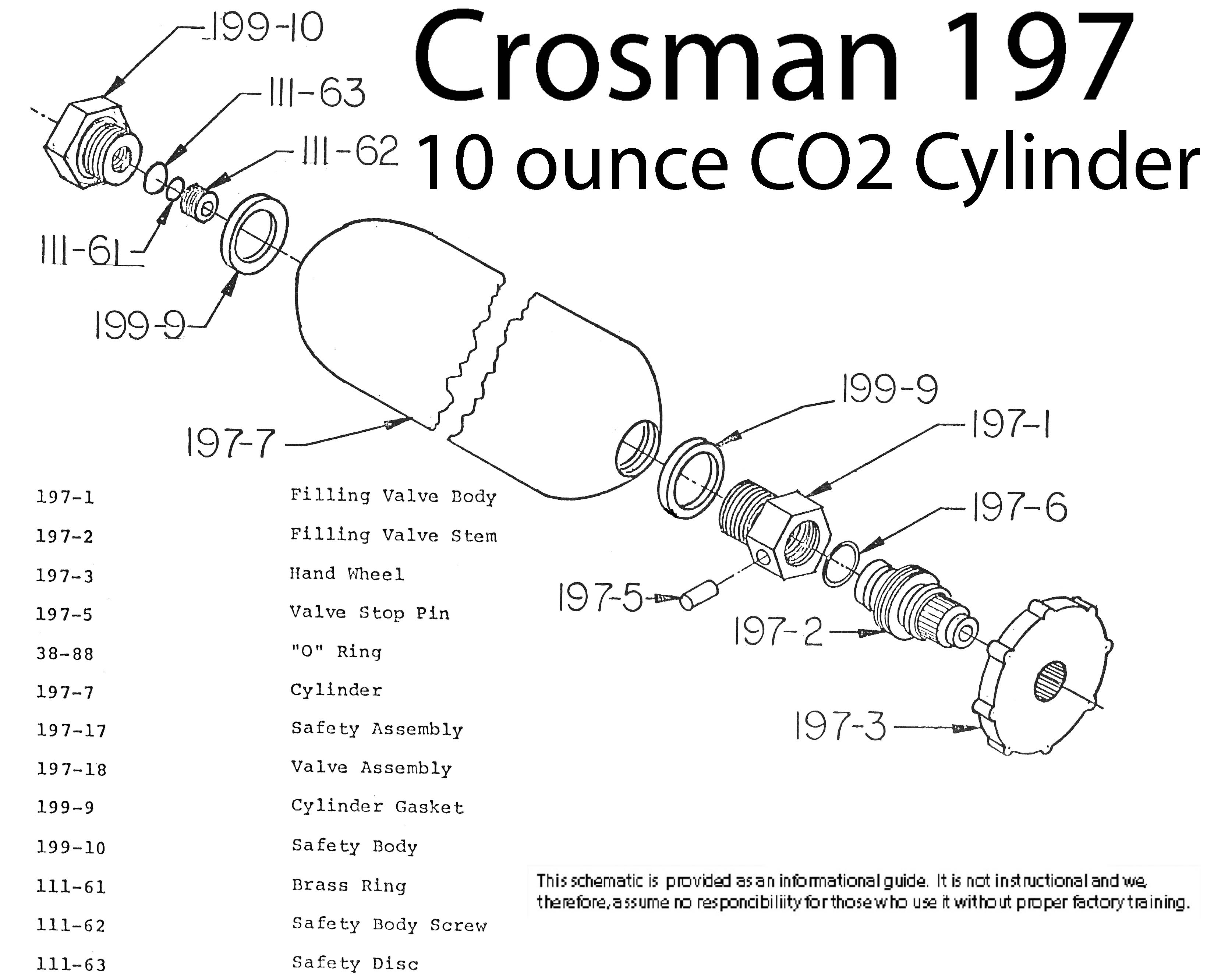 197 10 oz Bulk Fill CO2 Cylinder Schematic