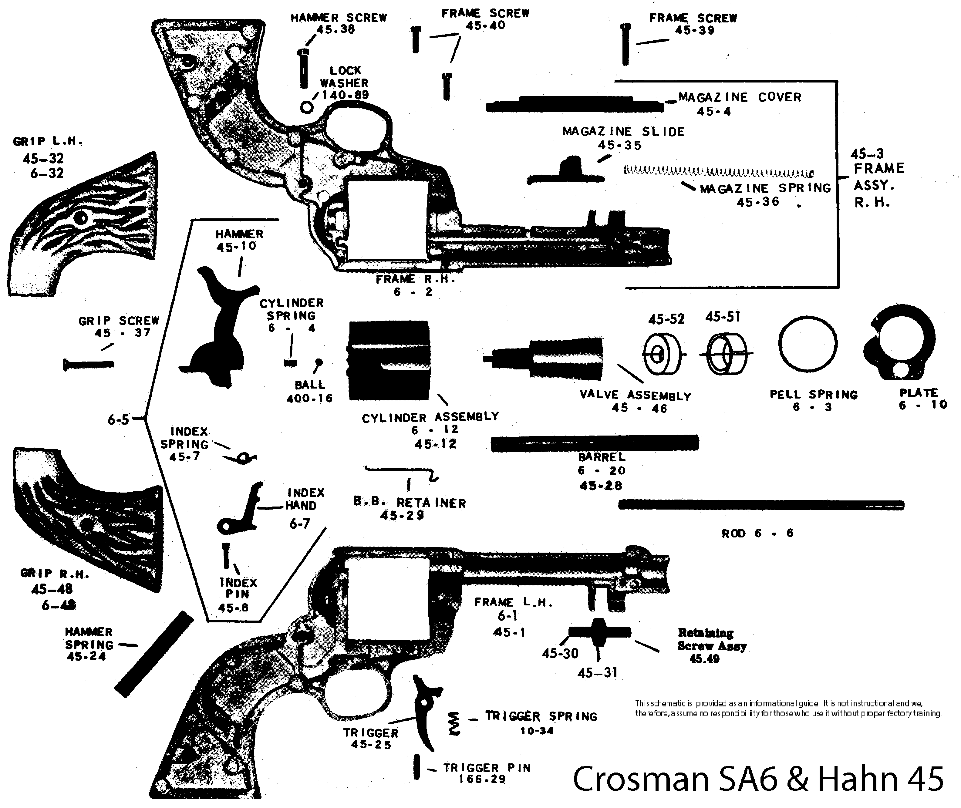 6 or SA6 or Single Action 6 Schematic