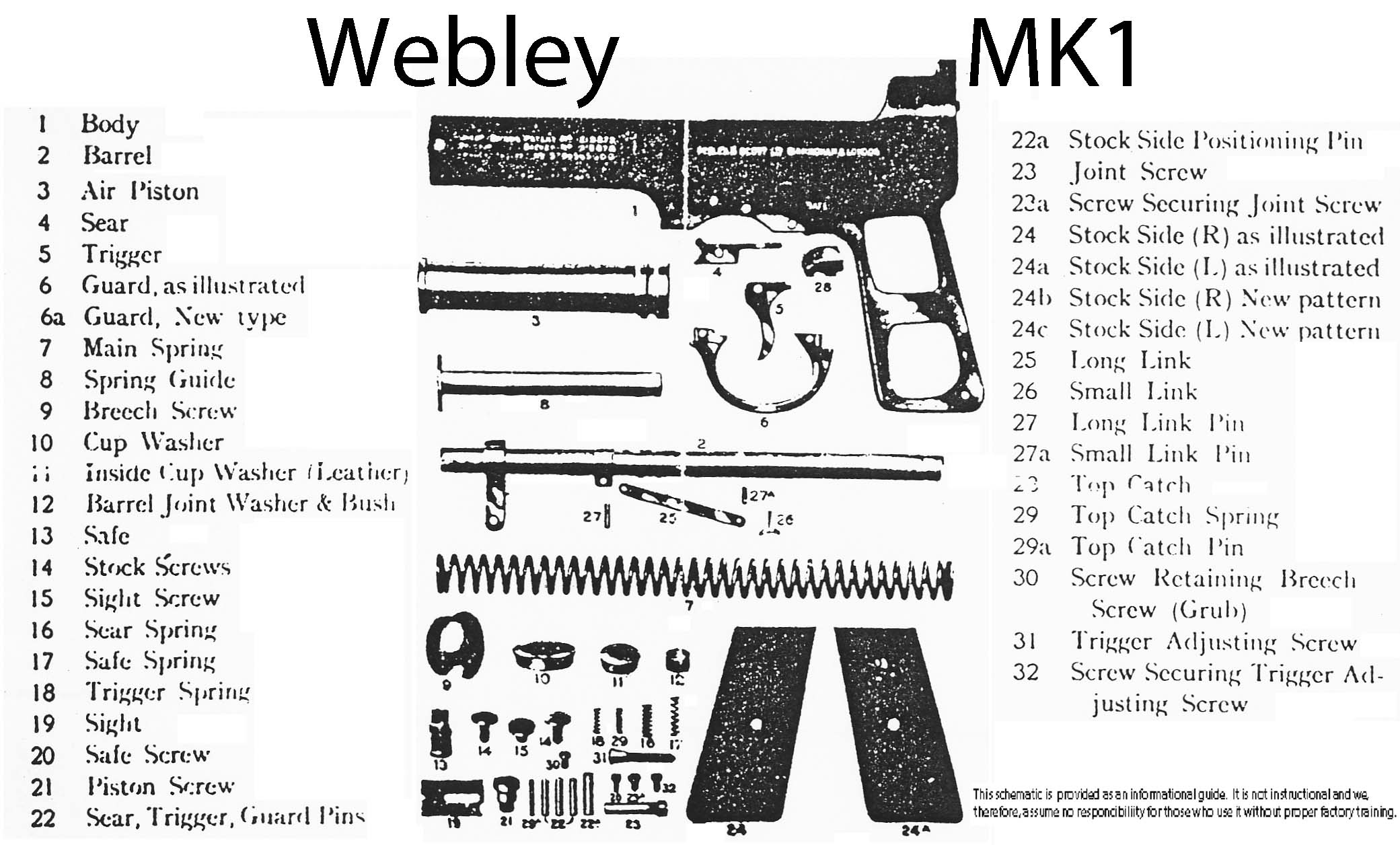 MK 1 Pistol Schematic
